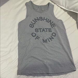 Gray Tank Top with Sunshine State of Mind Print